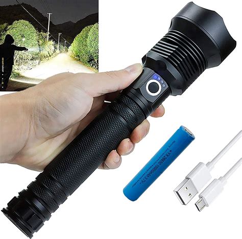 rechargeable led flashlight  high lumens tactical flashlights super ebay
