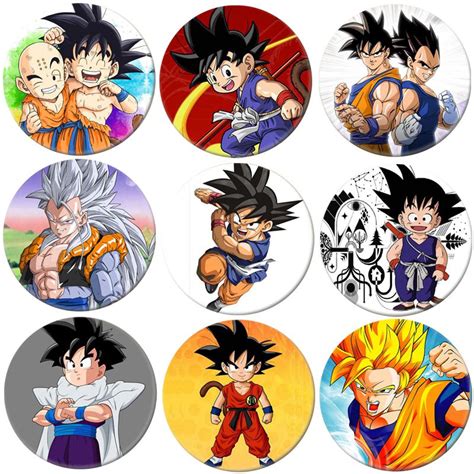 1pcs Anime Dragon Ball Cosplay Badge Cartoon Goku Saiyan