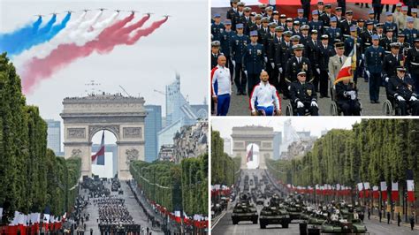 in pictures paris on parade for bastille day celebrations itv news