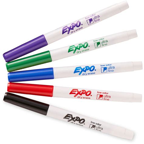 expo  odor dry erase markers ultra fine marker point chisel