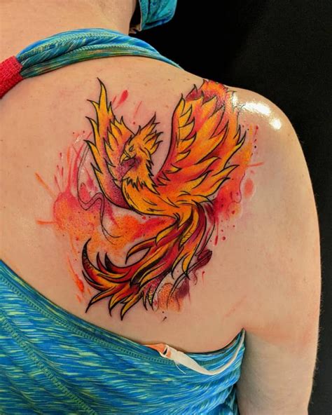 fire phoenix tattoo designs