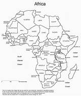 Africa Map Coloring Names Printable Without Choose Board sketch template