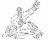 Goalie Hockey Coloring Pages Printable Color Bruins Getcolorings Print sketch template