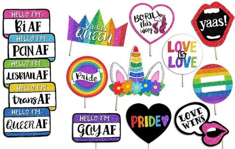 Pride Party Printable Photo Booth Props 15 Funny Signs