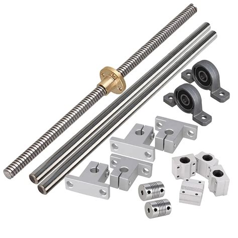 mm horizontal optical axis mm lead screw dual rail shaft support pillow block bearings