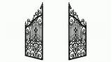 Gate Gates Open Clipart Cemetery Garden Fancy Entrance Clip Iron Cliparts Graveyard Drawing Wrought Door Transparent Library Clipground Closed Pluspng sketch template