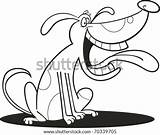 Dog Coloring Wagging Cartoon Tail Book Illustration Shutterstock Tails Dogs Their sketch template