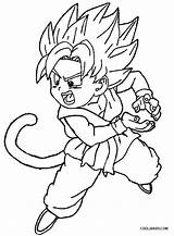 Goku Super Saiyan Coloring Pages Dragon Ball Printable Getcolorings Color sketch template