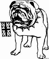 Coloring Bulldog Pages English Dog Bone Georgia Outline Bull Cliparts British Bulldogs Bones Popular sketch template