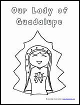 Lady Coloring Guadalupe Getcolorings sketch template
