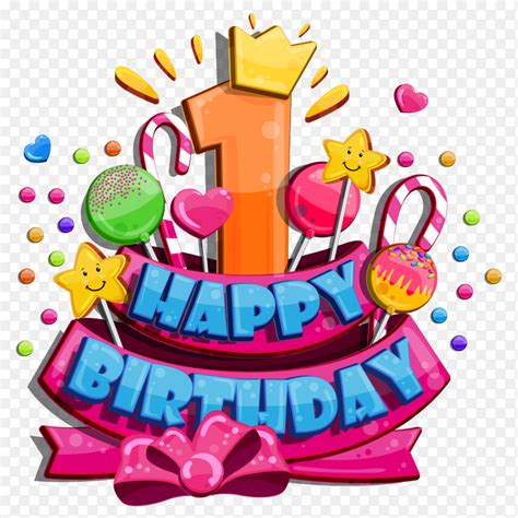colorful happy birthday  year greeting card png similar png