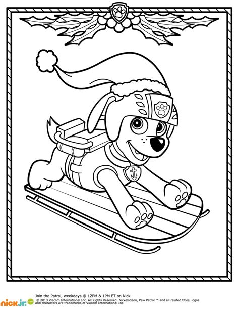 paw patrol winter rescues   paw patrol coloring page