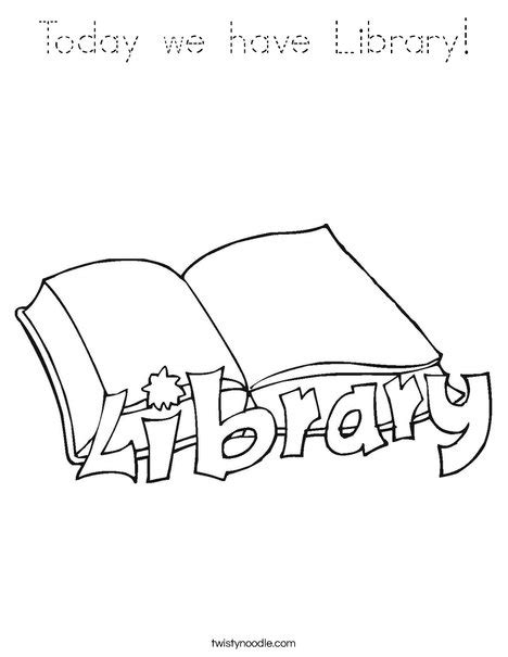 today   library coloring page tracing twisty noodle