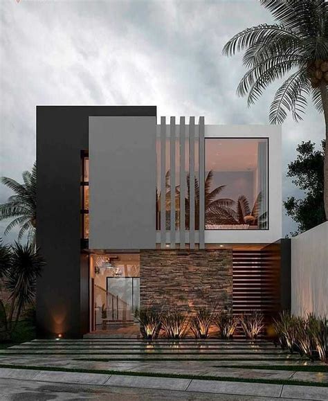 contemporary  story house  atkzotaarchitecturedesigh facade design exterior design