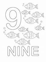 Coloring Number Pages Printable Numbers Preschool Color Worksheets Nine Activity Letters Printables Alphabet Words Colouring Kids Abc Getdrawings Getcolorings Cut sketch template