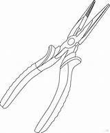 Pliers Drawing Nose Long Getdrawings sketch template