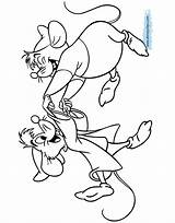Gus Coloring Jaq Cinderella Pages Disneyclips Dancing Pdf sketch template