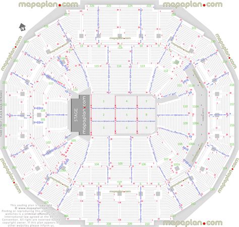 memphis fedexforum seating chart detailed seat row numbers  stage concert sections floor