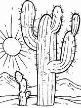 Desert Sun Sahara Pages Coloring Over Animals Cactuses Coloringpagesonly sketch template