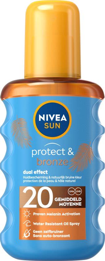 nivea sun protect bronze zonnebrand olie spray spf   ml bolcom