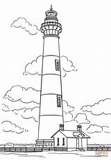 Lighthouse Bodie Leuchtturm Lighthouses Faro Malvorlage Aquarellmalerei Kunstunterricht Vento Erwachsene Schablonen Malvorlagen sketch template