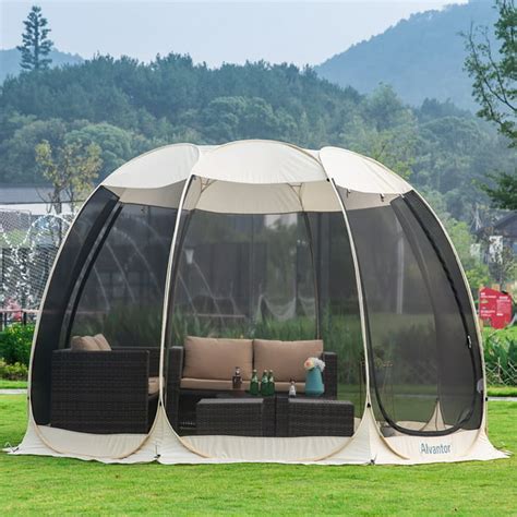 screen house room camping  beige instant canopy walmartcom walmartcom