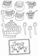 Coloring Tea Pages Party Princess Printable Print Sheets Adult Mad High Hatter Cozy Teas Food Popular Coloringtop Printables Table sketch template