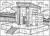 Temple Solomon Sunday School Pages Puzzle Coloring Hamikdash Lessons Kids Bible Crafts King Tempel Beit Templo Solomons Beis Salomo Builds sketch template