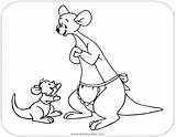 Coloring Kanga Roo Pooh Winnie Pages Disneyclips Drawing Disney Piglet Friends Color Tigger sketch template