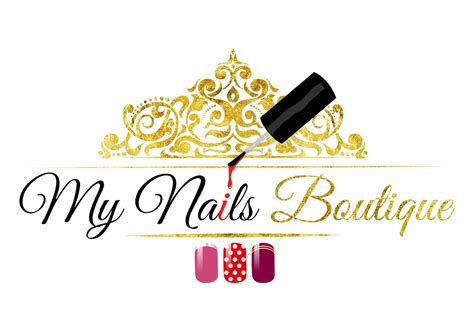 premade beauty nails logo custom logo design nails logo  nail