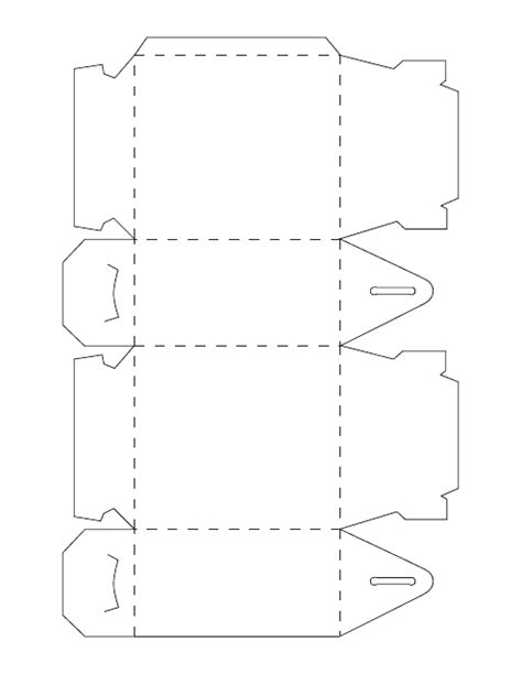 gable box template scheme  size  printable