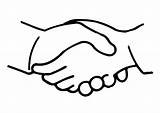 Shaking Coloring Hand Hands Drawing Pages Clip Clipart Holding Kids Two People Clipartbest Cliparts sketch template