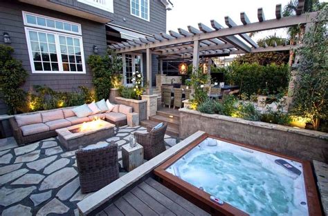 40 Outstanding Hot Tub Ideas To Create A Backyard Oasis Backyard Patio