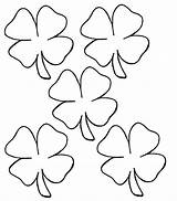 Clover Leaf Four Coloring Clipart Patricks St Library sketch template
