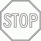 Stop Sign Printable Color Template Clip Coloring Light sketch template