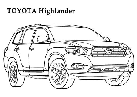 toyota coloring pages  print  color