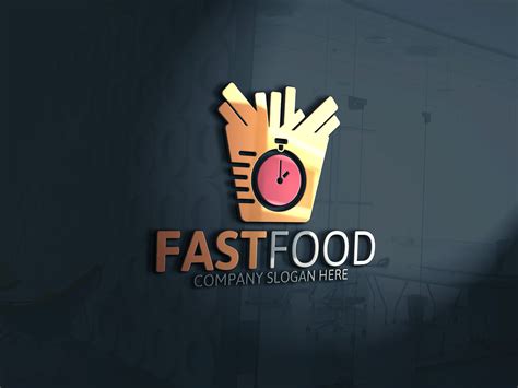 fast food logo creative illustrator templates creative market