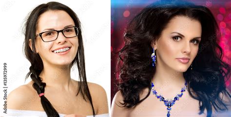 Before After Nerd Girl Turns Into A Beauty Queen Ugly Duck Beauty