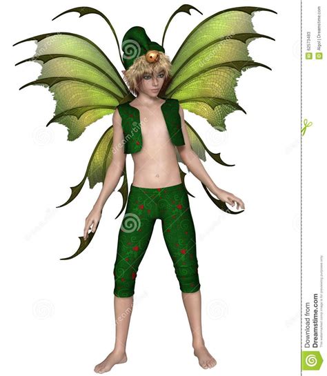 christmas fairy elf boy stock illustration illustration  render