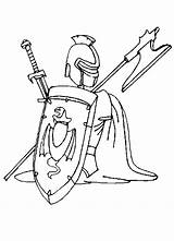 Coloring Knight Knights Library Clipart Armor sketch template