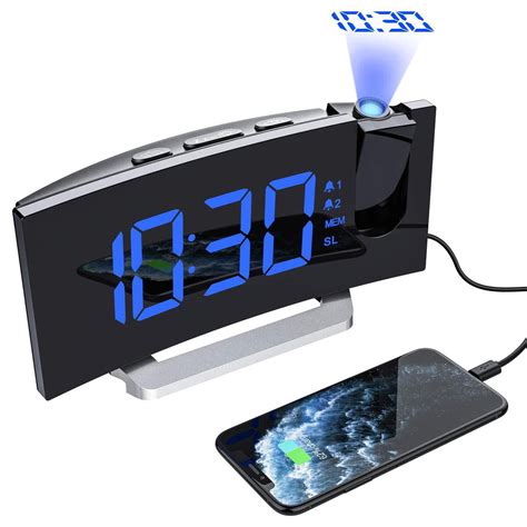 mpow projection alarm clock fm radio alarm clock digital clock
