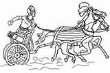 Coloring Chariot Pages Horse Egypt sketch template