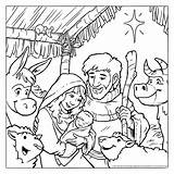 Coloring Jesus Pages Christmas Baby Manger Born Sunday School Nativity Isaac Bible Printable Print Scene Color Kids Colouring Sheet Christian sketch template