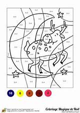 Ce2 Magique Renne Worksheets Coloriages Magiques Subtracting Trimmings Subtraction sketch template