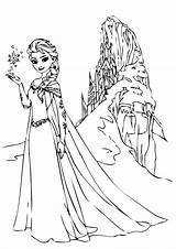 Frozen Coloring Elsa Pages Fever Cute Getcolorings Anna Getdrawings Printable sketch template