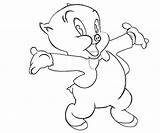 Porky Pig Coloring Pages Tales sketch template