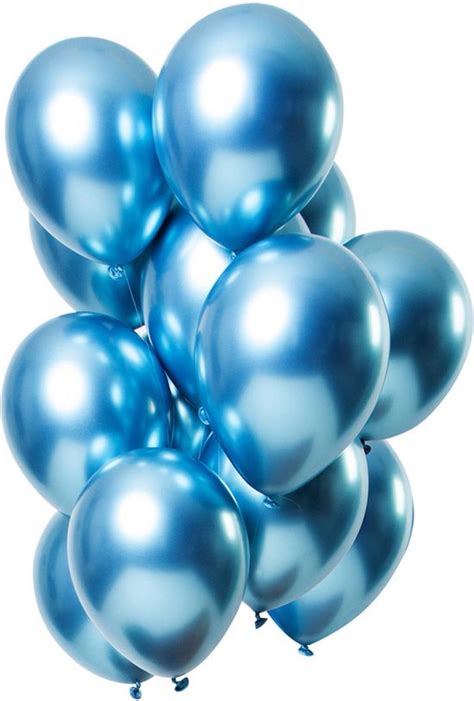 luxe chrome ballonnen donker blauw  stuks helium dark blue chrome metallic ballon bolcom