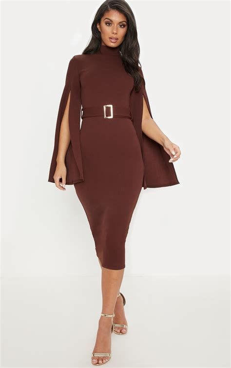 chocolate brown dress dresses prettylittlething