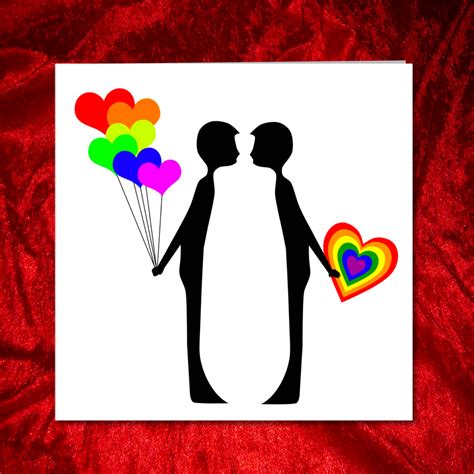lgbt same sex gay valentines day or engagement card same sex partner