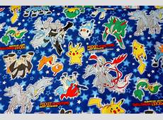 Pokemon Fabric pokemon and stars half meter by beautifulwork